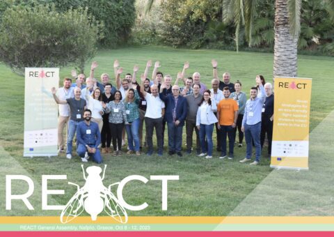 The REACT project partners at the annual consortium meeting in Nafplio, Greece. (Photo: REACT)