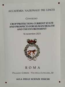 Photo of publication titled "Crop protection: Current State and Prospects for Human Health and the Environment"