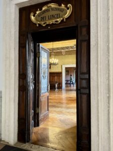 Photo of the entrance of a room inside Accademia Nazionale dei Lincei in Rome